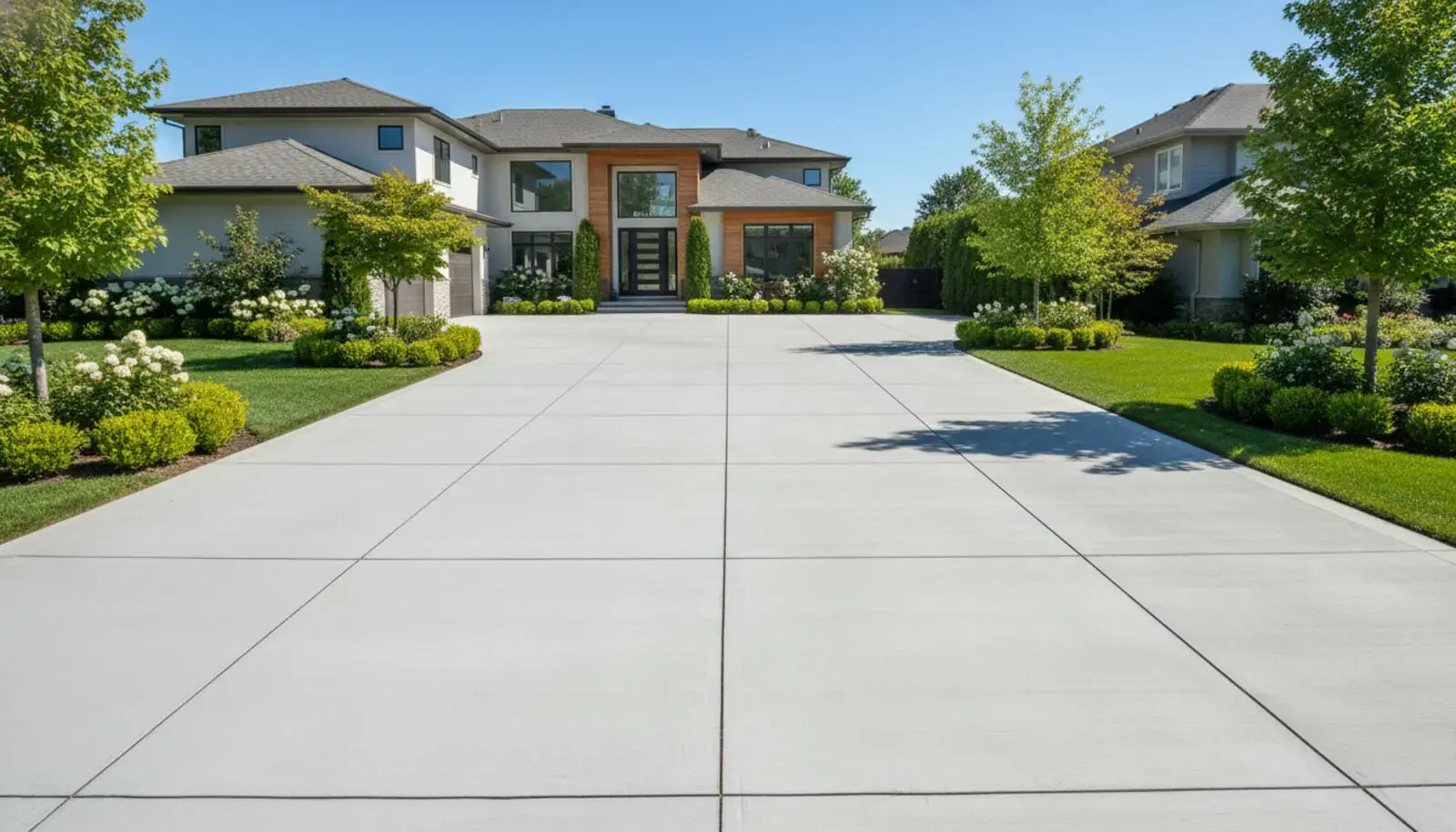 Modern concrete driveway inspiration for California homes