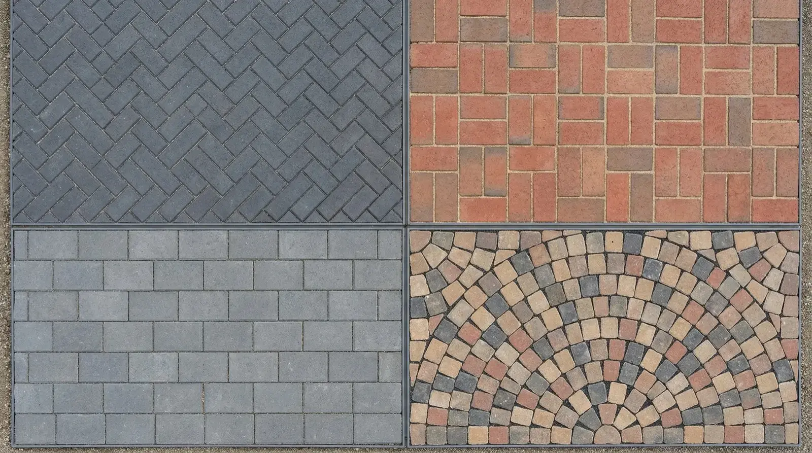 Paver driveway pattern planning example