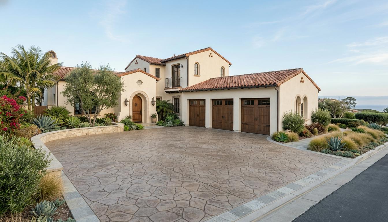 Driveway in Stamped Concrete style